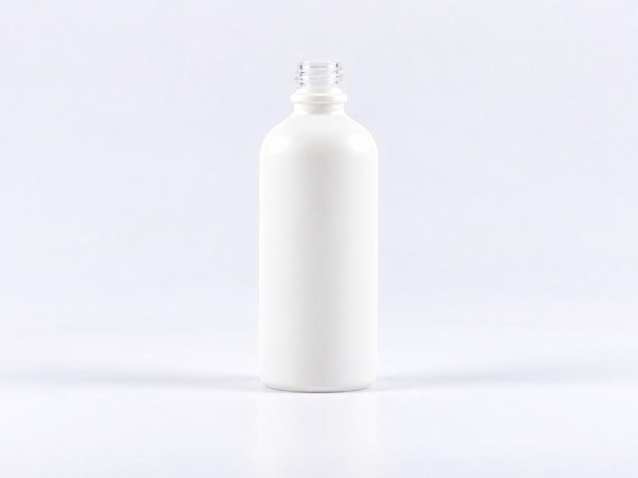 glasflasche-weissmatt-din18-weiss